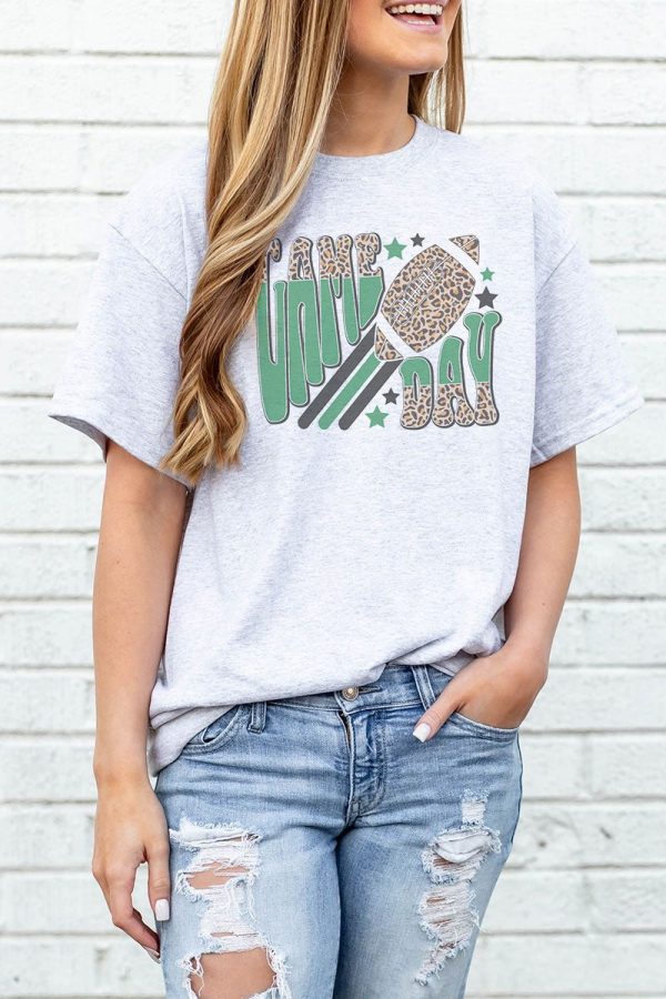 Groovy Game Day Green And Black Dri-Power 50 50 Tee Fashion