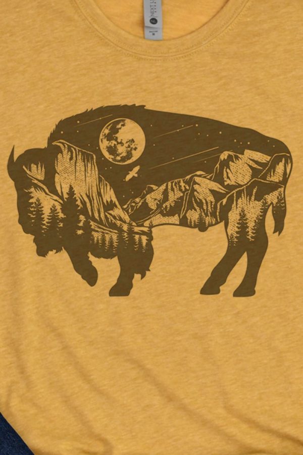 Wilderness Buffalo Poly Cotton Tee Cheap - Image 2