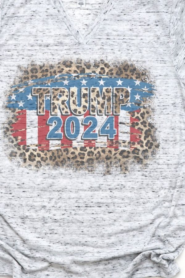 Leopard Trump 2024 Unisex V-Neck Tee Online Sale - Image 2