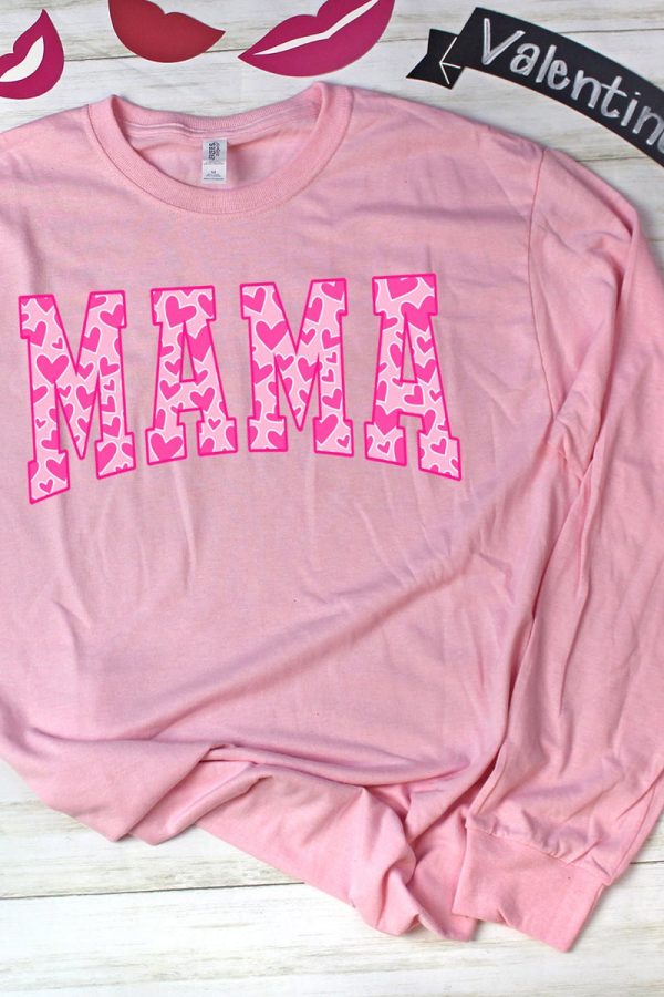 All The Hearts Mama Pink Unisex Dri-Power Long-Sleeve 50 50 Tee Online Sale