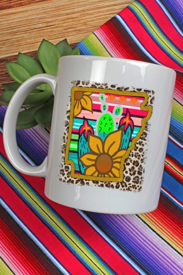 Painted Arkansas Leopard White Mug For Discount