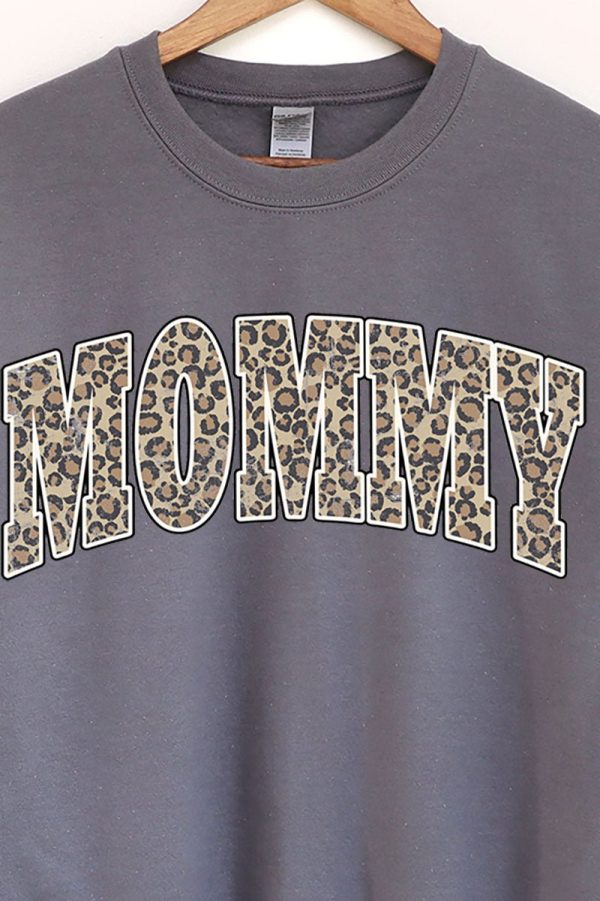 Arched Mommy Leopard Heavy-weight Crew Sweatshirt Online Sale - Image 2