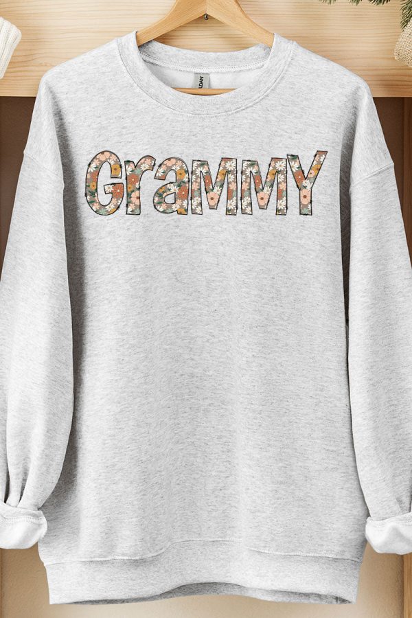 Floral Boho Grammy Heavy-weight Crew Sweatshirt For Discount