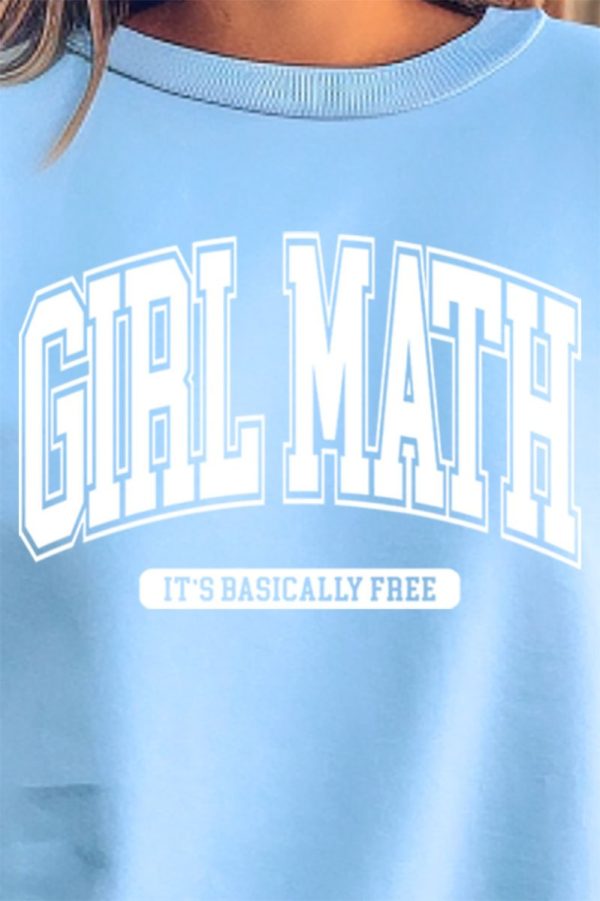 Girl Math Heavy-weight Crew Sweatshirt Hot on Sale - Image 2