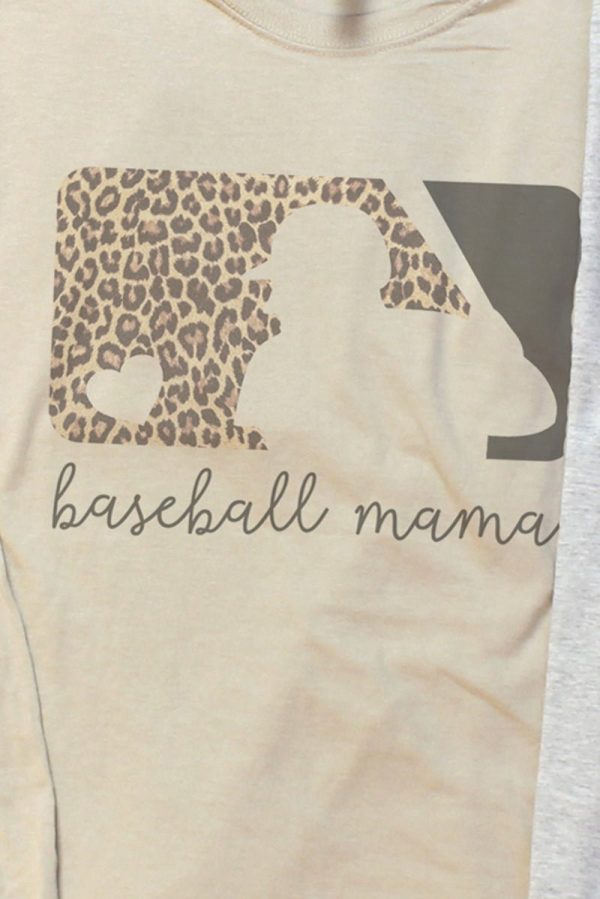 Cheetah Baseball Mama Unisex Dri-Power Long-Sleeve 50 50 Tee For Sale - Image 2