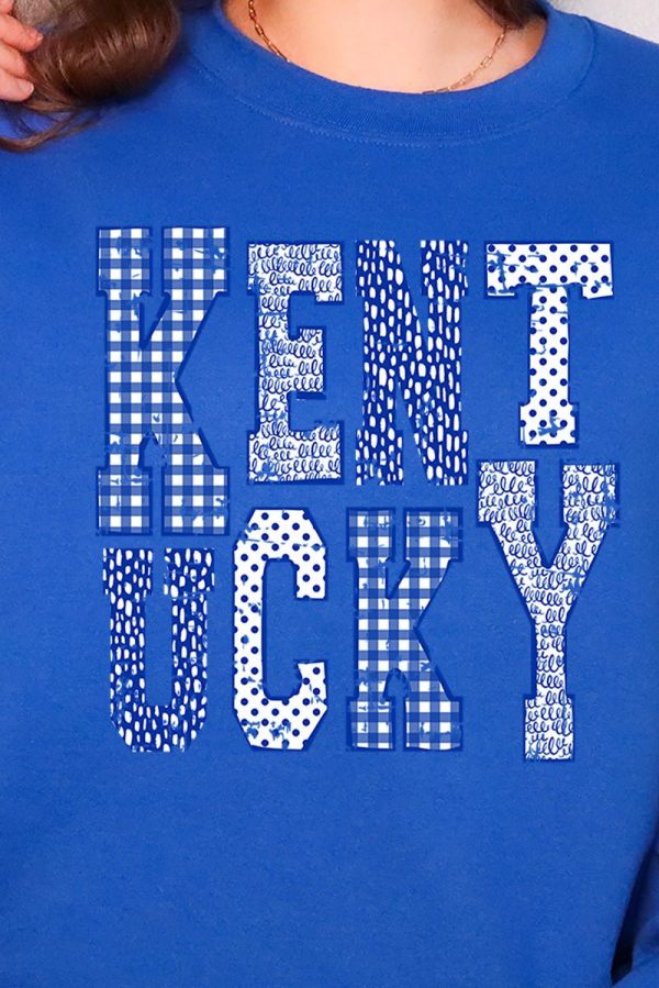 Patchwork Kentucky Unisex NuBlend Crew Sweatshirt For Cheap - Image 2