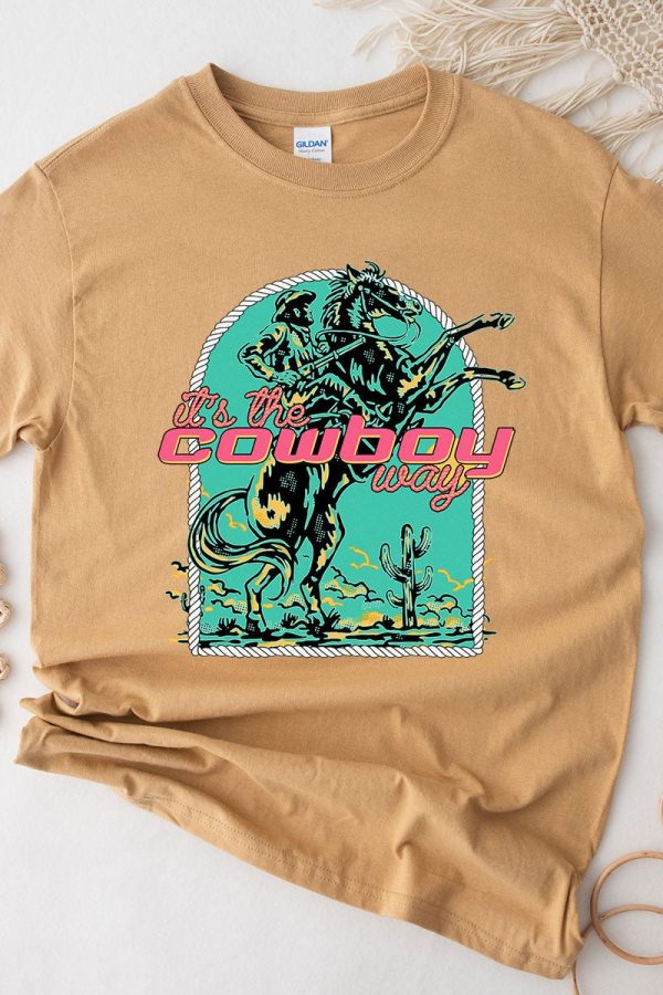 The Cowboy Way Short Sleeve Relaxed Fit T-Shirt For Cheap