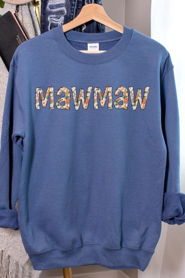 Floral Boho MawMaw Heavy-weight Crew Sweatshirt Cheap
