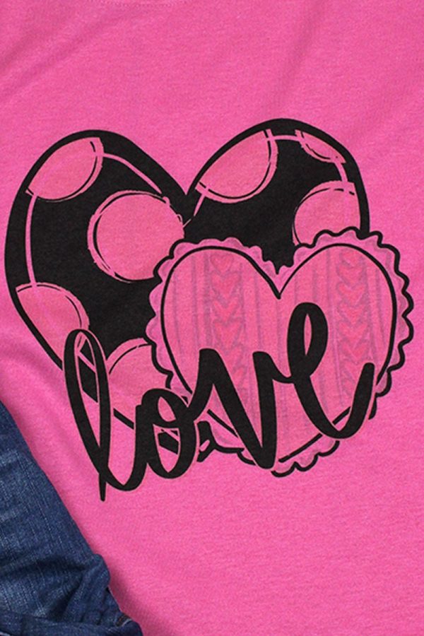 Love Hearts Unisex Dri-Power Long-Sleeve 50 50 Tee Online now - Image 2