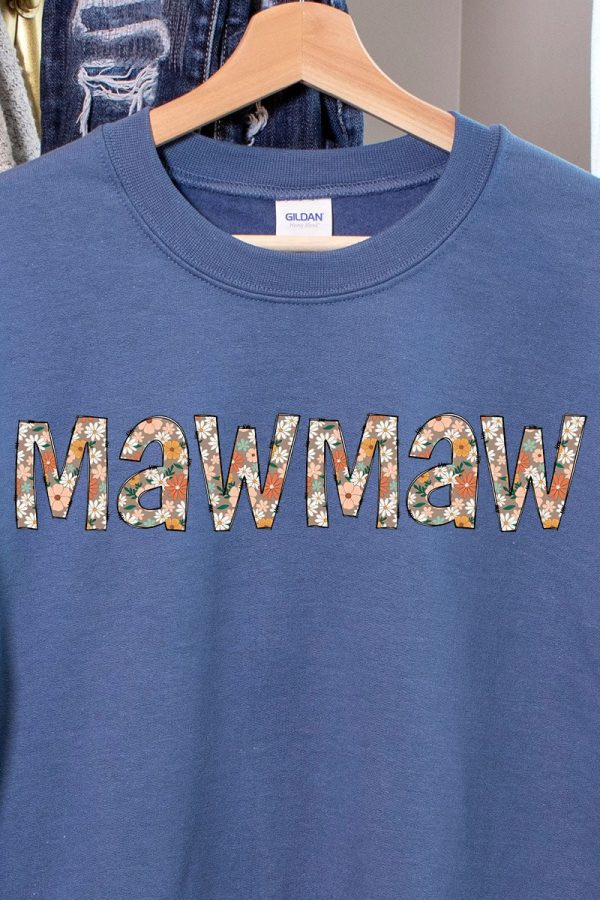 Floral Boho MawMaw Heavy-weight Crew Sweatshirt Cheap - Image 2