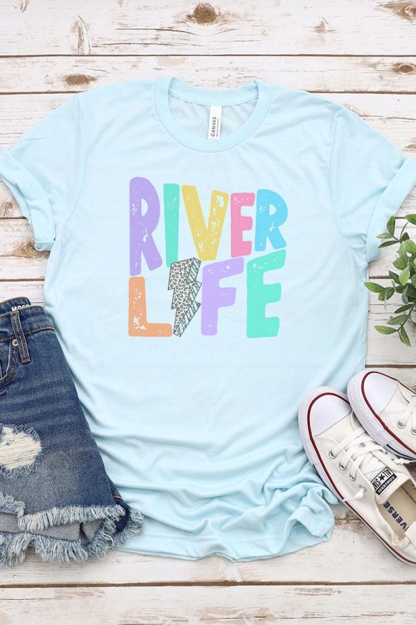 River Life Bolt Tri-Blend Short Sleeve Tee on Sale