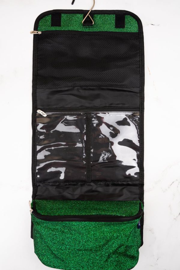 NGIL Green Glitz & Glam Roll Up Cosmetic Bag Online Hot Sale - Image 2