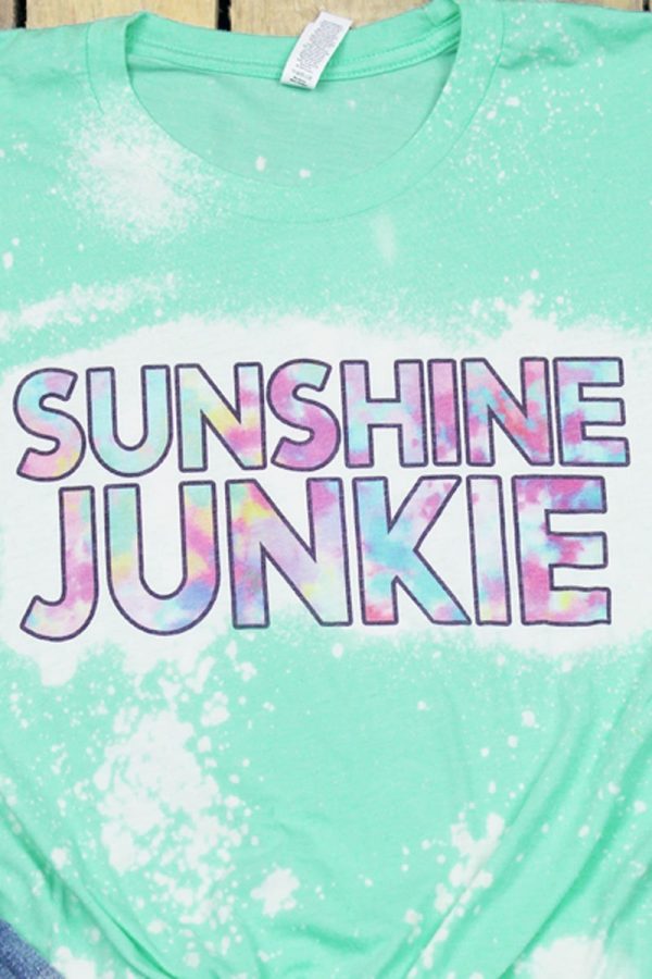 Bleached Sunshine Junkie Tri-Blend Short Sleeve Tee For Discount - Image 2