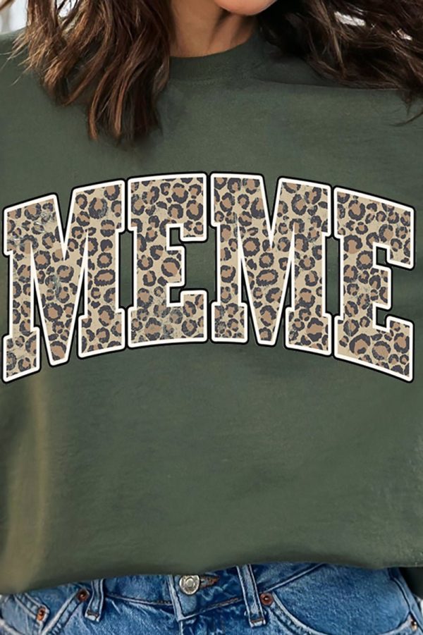 Arched Meme Leopard Heavy-weight Crew Sweatshirt Online Sale - Image 2