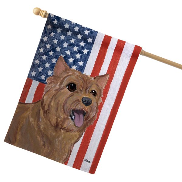 Norwich Terrier Americana House Flag Online Hot Sale - Image 2
