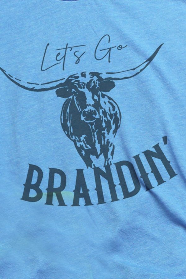Longhorn Let s Go Brandin  Unisex Poly-Rich Blend Tee on Sale - Image 2