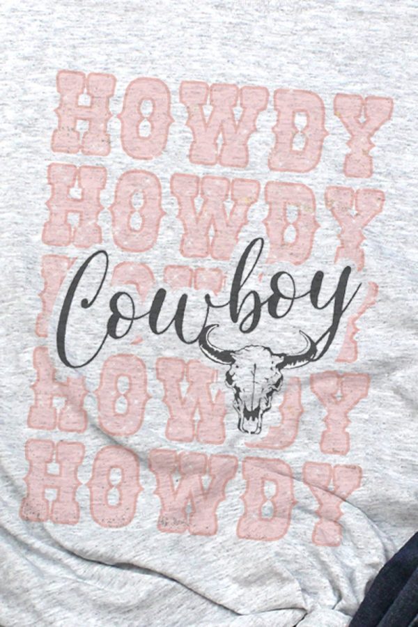 Howdy Cowboy Unisex Dri-Power 50 50 Tee Online Hot Sale - Image 2