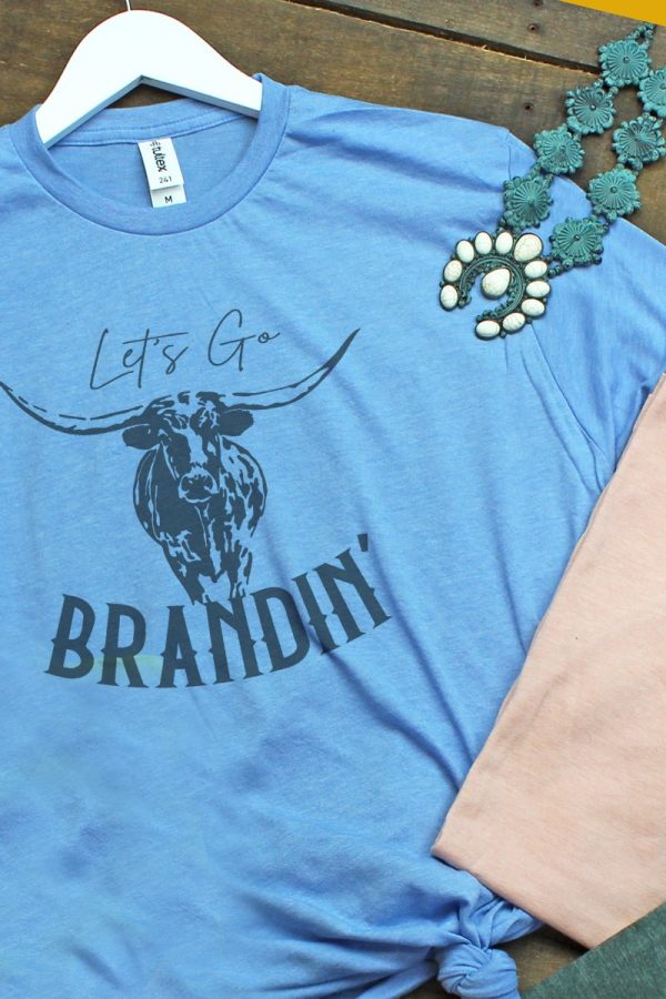 Longhorn Let s Go Brandin  Unisex Poly-Rich Blend Tee on Sale