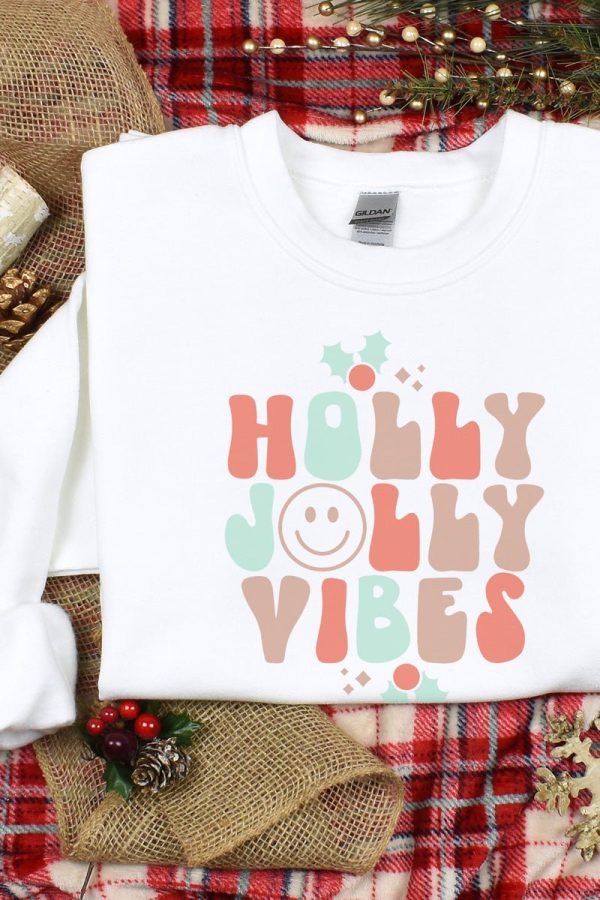 Holly Jolly Vibes Unisex NuBlend Crew Sweatshirt Cheap