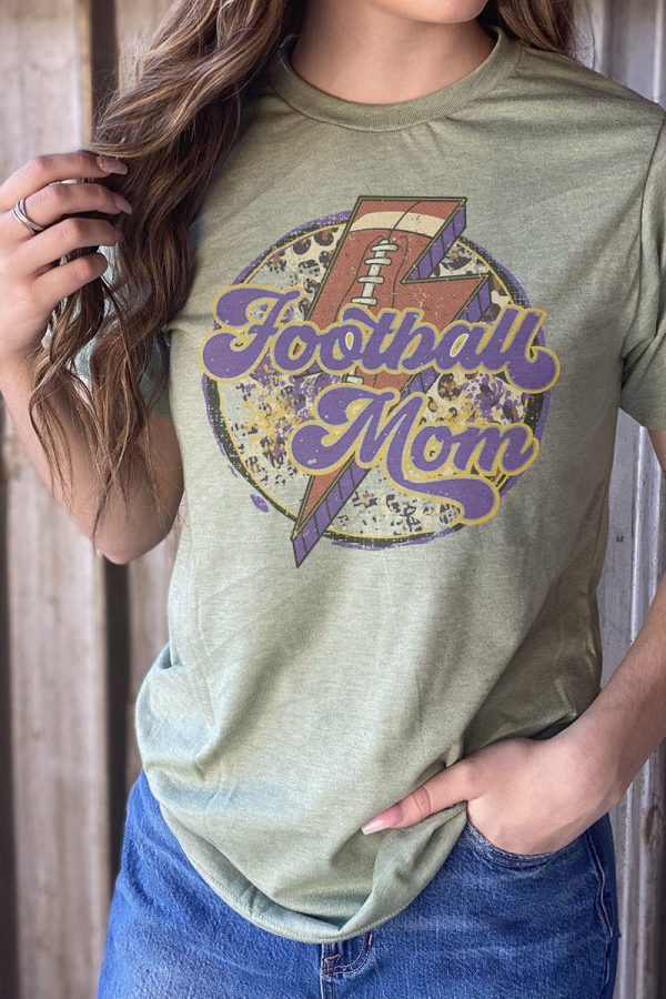 Rad Circle Football Mom Purple Unisex Poly-Rich Blend Tee Online