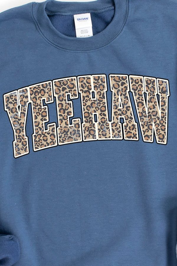 Arched Yeehaw Leopard Heavy-weight Crew Sweatshirt For Discount - Image 2