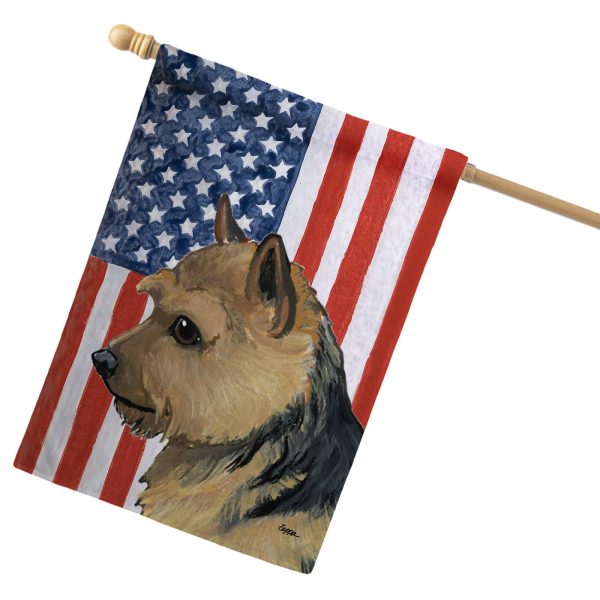 Norwich Terrier Americana House Flag Online Hot Sale