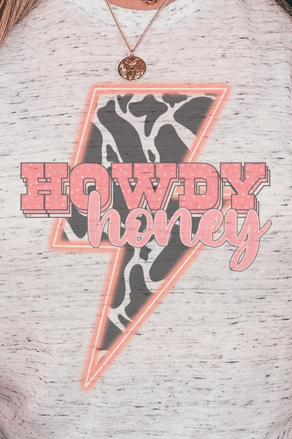 Electric Howdy Honey Unisex Short Sleeve Tee Supply - Image 2