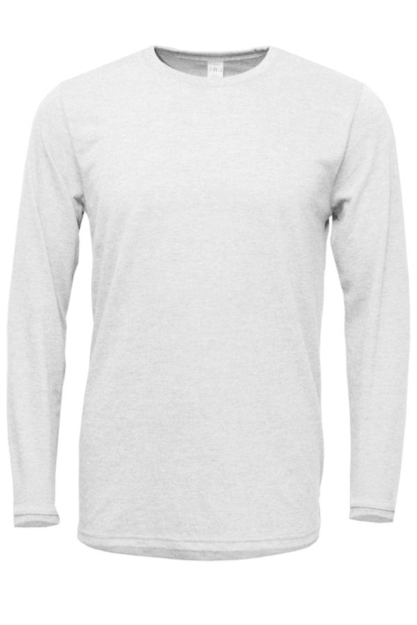Watercolor He Lives Adult Soft-Tek Blend Long Sleeve Tee Supply - Image 5