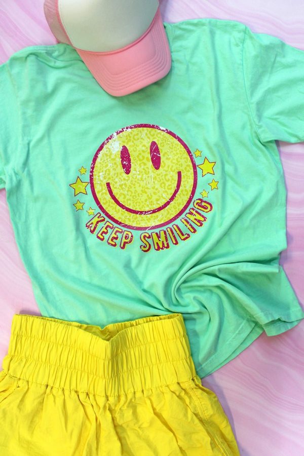 Keep Smiling Comfort Colors Adult Ring-Spun Cotton Tee Fashion