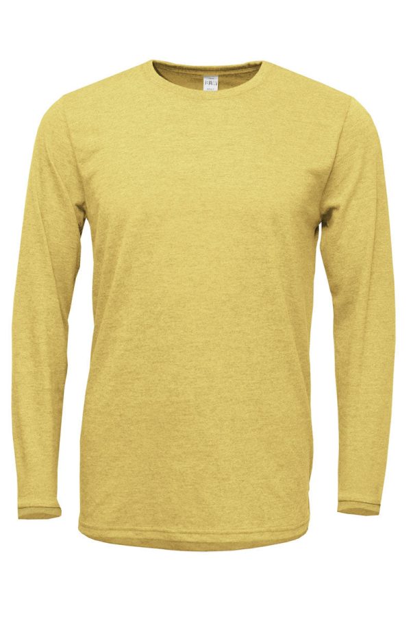 Watercolor He Lives Adult Soft-Tek Blend Long Sleeve Tee Supply - Image 3