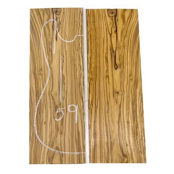 Olivewood Bookmatched Guitar Drop Tops 21  x 7-1 4  x 3 8  #59 For Discount - Image 3