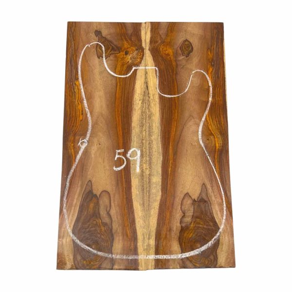Cocobolo Bookmatched Guitar Drop Top Set - 21  x 7  x 3 8  #59 Cheap - Image 3