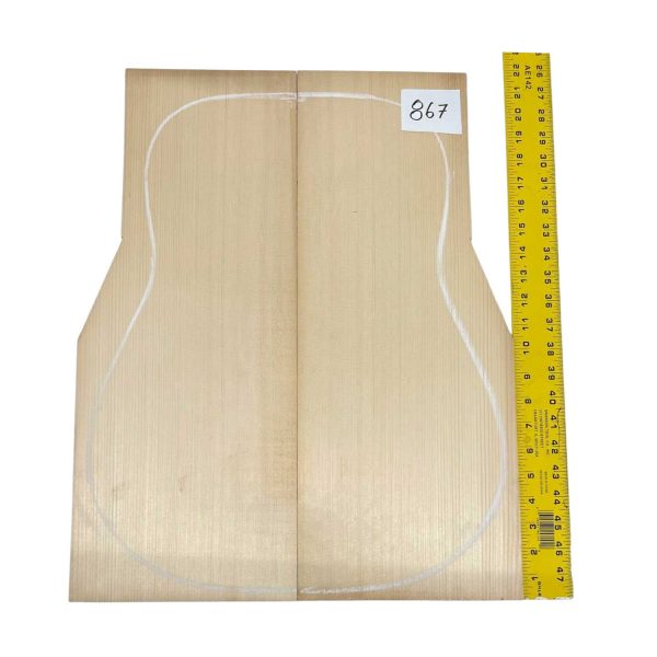 German Spruce Bookmatched Dreadnought Guitar Tops #867 For Discount - Image 2