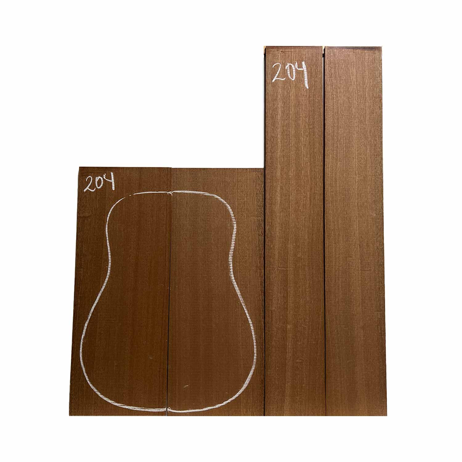 Sapele Dreadnought Guitar Back and Side Set #204 Online