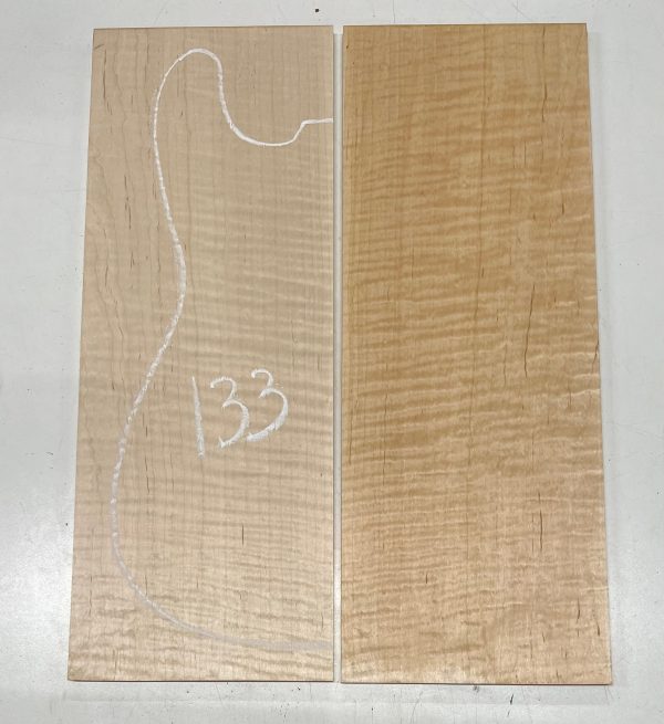Flame Hard Maple Bookmatched Guitar Drop Top Set - 20  x 7-3 8  x 3 8  #133 Online now - Image 5