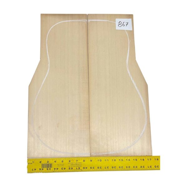German Spruce Bookmatched Dreadnought Guitar Tops #867 For Discount