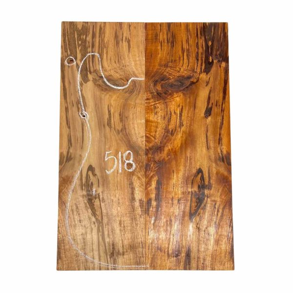 Curly Flame Hawaiian Koa Bookmatched Guitar Drop Tops 21  x 7-1 4  x 1 4  #518 Fashion - Image 3