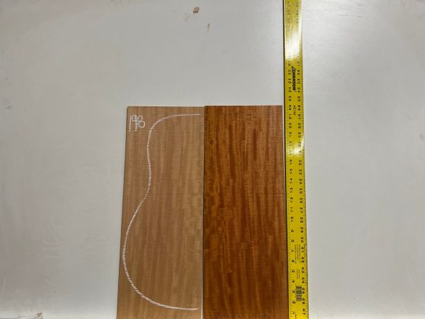 Flame Genuine Mahogany Classical Guitar Back & Side Set #198 Sale - Image 3