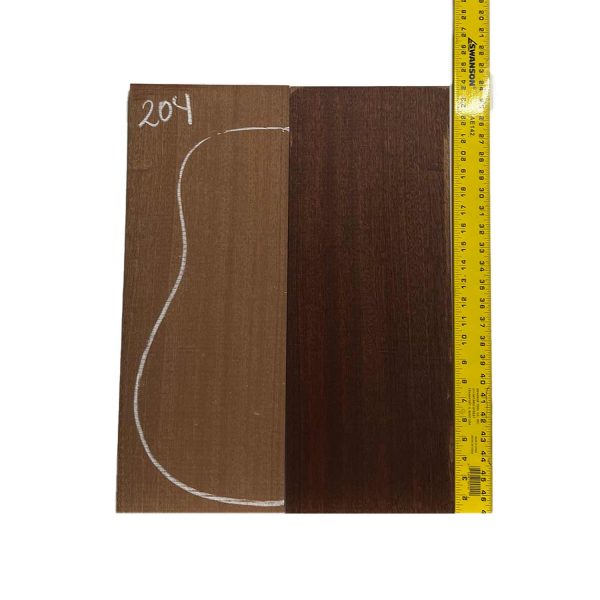 Sapele Dreadnought Guitar Back and Side Set #204 Online - Image 3