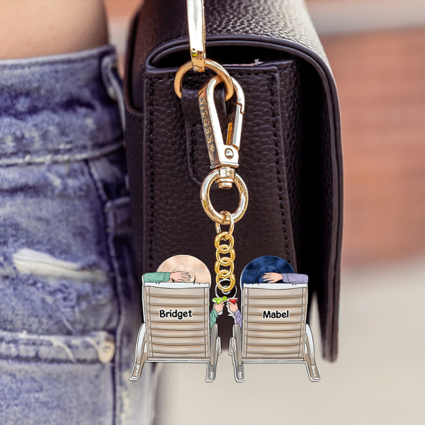 Personalized Gifts For Couple Keychain Couple On The Beach 11QHHU150125TM Fashion - Image 5